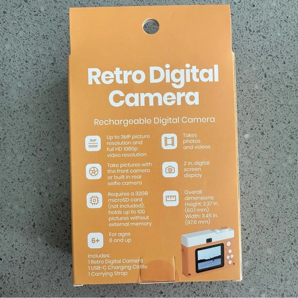 Orange Retro Digital Camera
